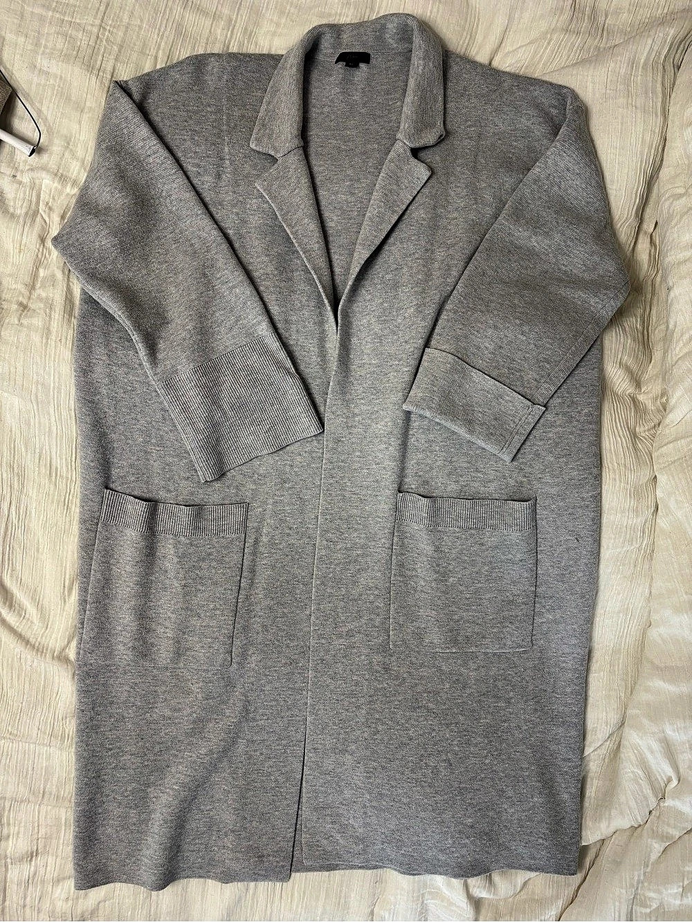 J.Crew Juliette Collarless Sweater-Blazer Gray XL